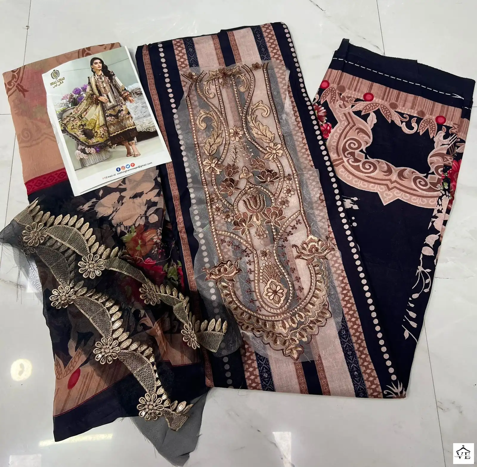 Saadia Noor Shai Libaas Pure Cambric Cotton Wholesale Pakistani Salwar Suit Catalog — Wholesale Salwar Suits, MPA wholesale from Surat - Gallery Image 7