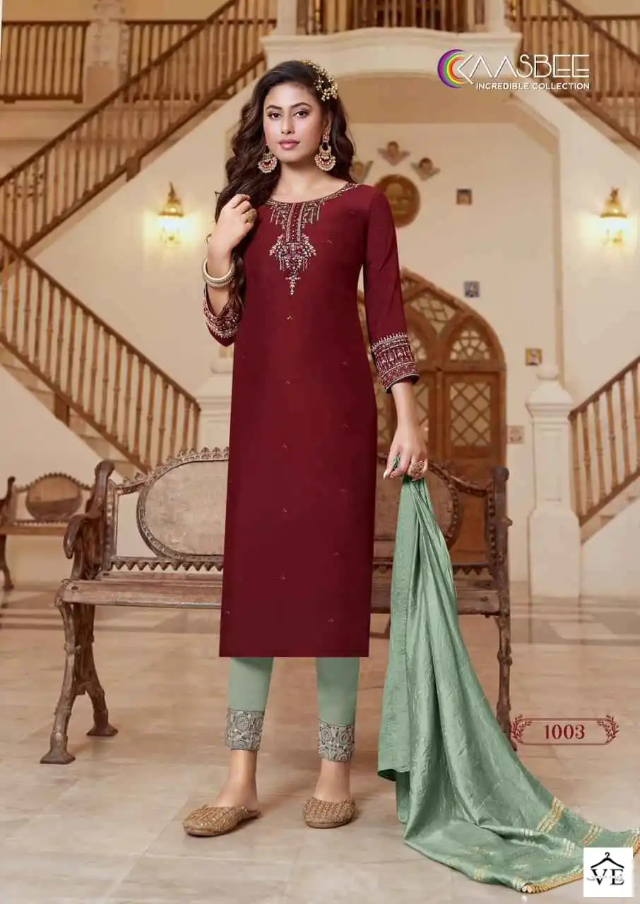 Vardan Ethnic Shanvi Chinon Wholesale Readymade Salwar Suit Catalog — Wholesale Salwar Suits, MPA wholesale from Surat - Gallery Image 4