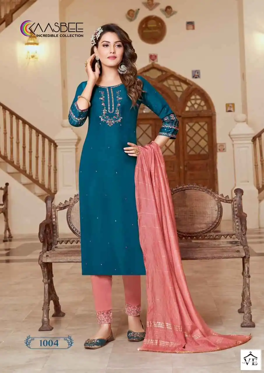 Vardan Ethnic Shanvi Chinon Wholesale Readymade Salwar Suit Catalog — Wholesale Salwar Suits, MPA wholesale from Surat - Gallery Image 5