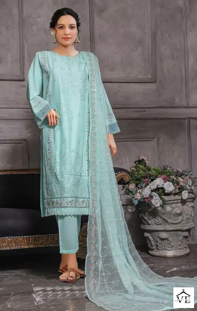 Sharaddha Bin Saeed Dhaggakari Collection Vol 2 Cotton Wholesale Pakistani Salwar Suit Catalog — Wholesale Salwar Suits, MPA wholesale from Surat - Gallery Image 4