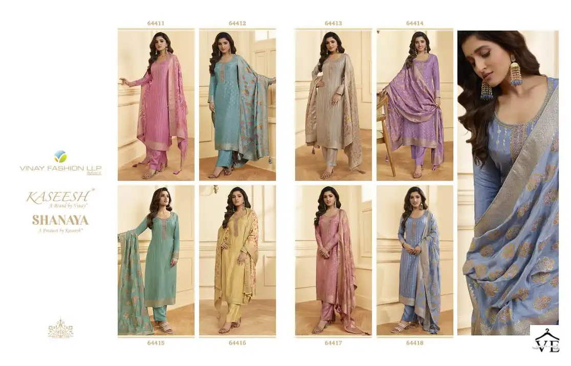 Vinay Fashion Shayana Jacquard Wholesale Designer Salwar Suit Catalog — Wholesale Salwar Suits, MPA wholesale from Surat — view 9