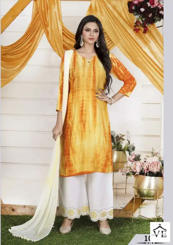 Manjeera Shibori Rayon Wholesale Readymade Salwar Suit Catalog — Wholesale Salwar Suits, MPA wholesale from Surat — view 7