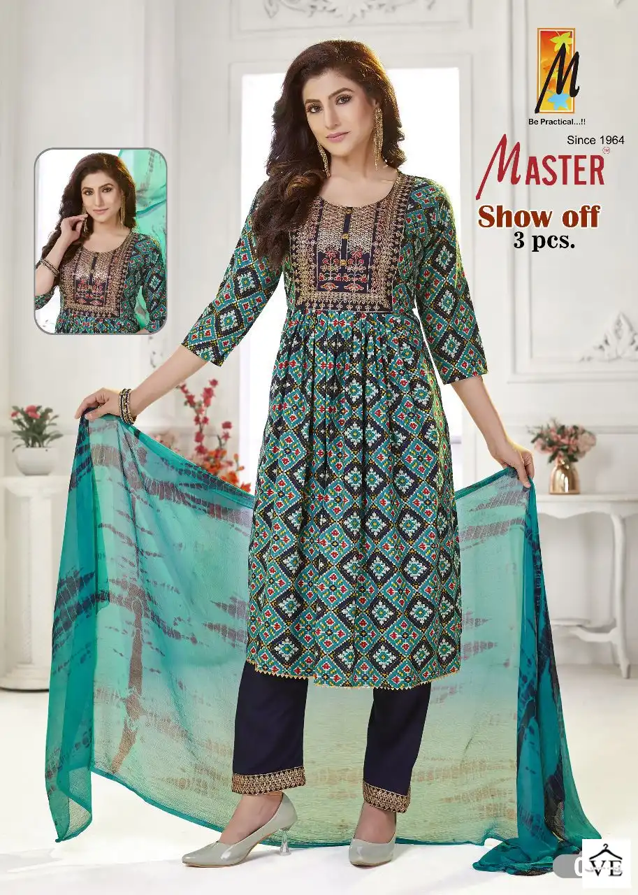 Master Show Off Rayon Wholesale Readymade Salwar Suit Catalog — Wholesale Salwar Suits, MPA wholesale from Surat - Gallery Image 7