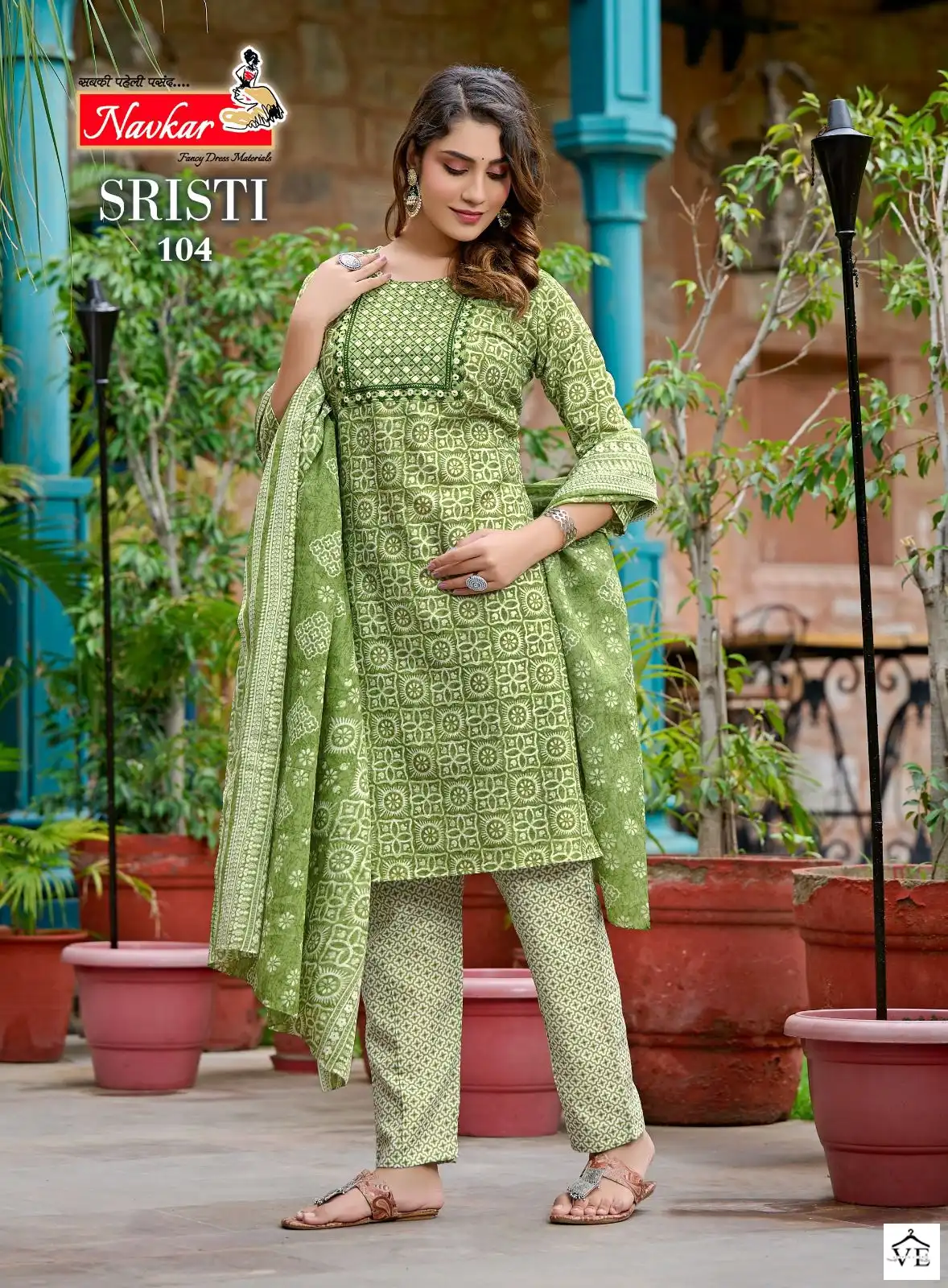 Navkar Shristi Cotton Slub Wholesale Readymade Salwar Suit Catalog — Wholesale Salwar Suits, MPA wholesale from Surat — view 4