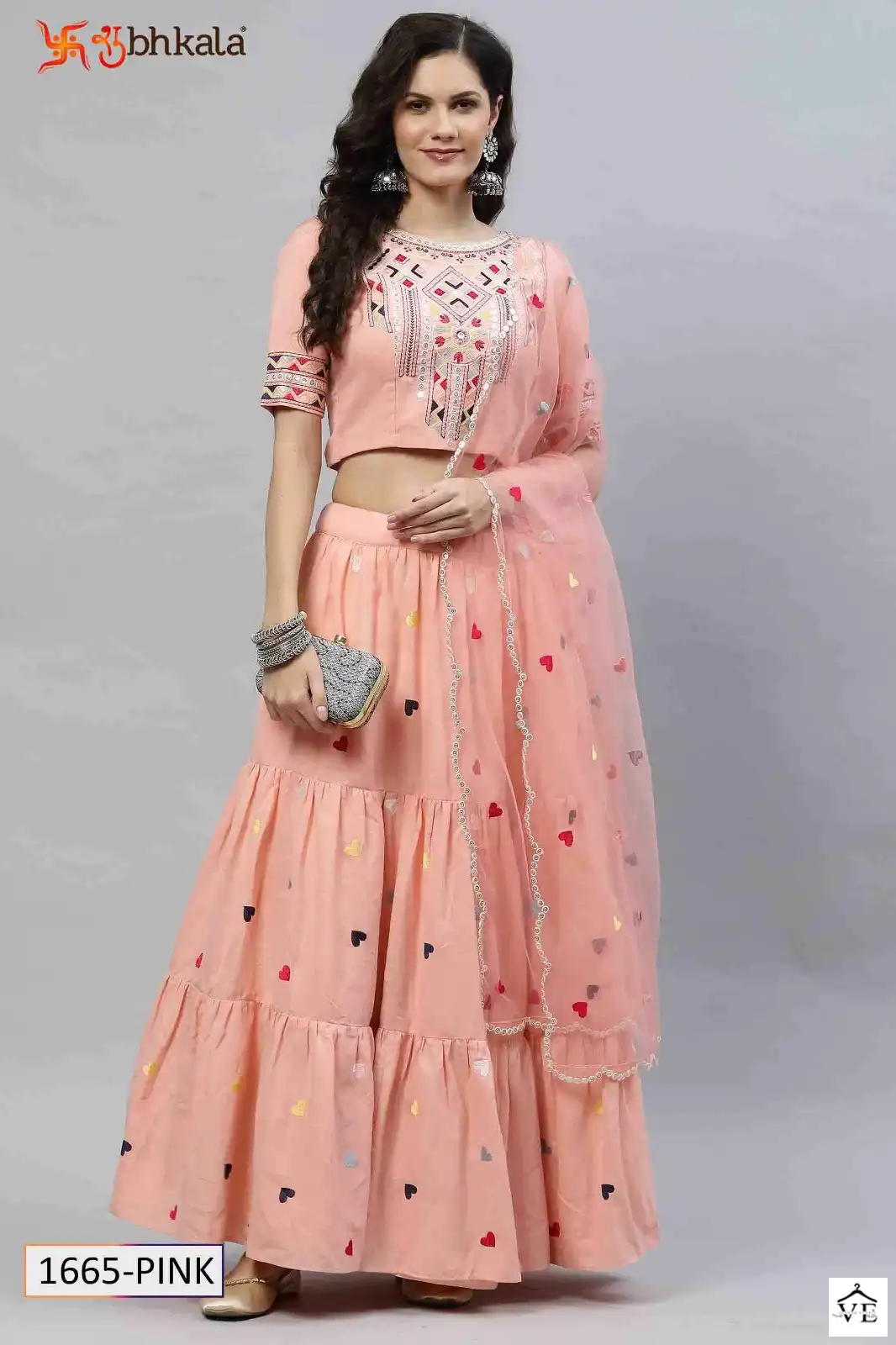 Shubhkala Fancy Georgette, Cotton Wholesale Semi Stitched Lehenga Catalog — Wholesale Lehenga, MPA wholesale from Surat — view 13