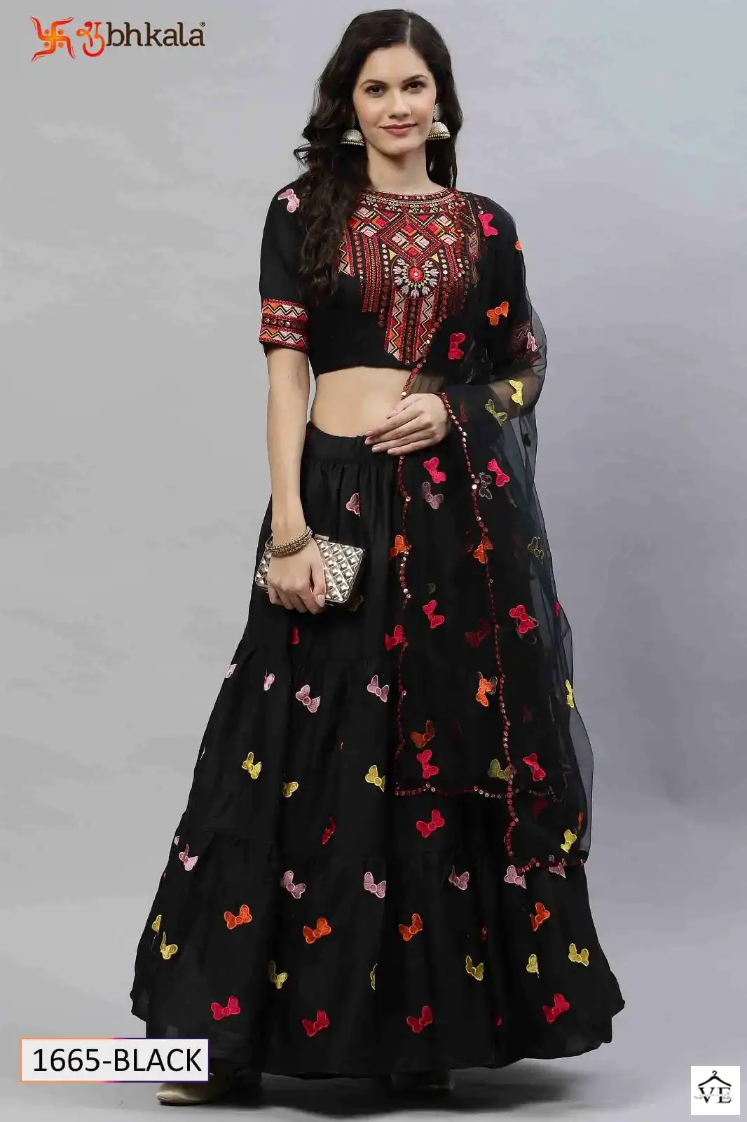 Shubhkala Fancy Georgette, Cotton Wholesale Semi Stitched Lehenga Catalog — Wholesale Lehenga, MPA wholesale from Surat - Gallery Image 10