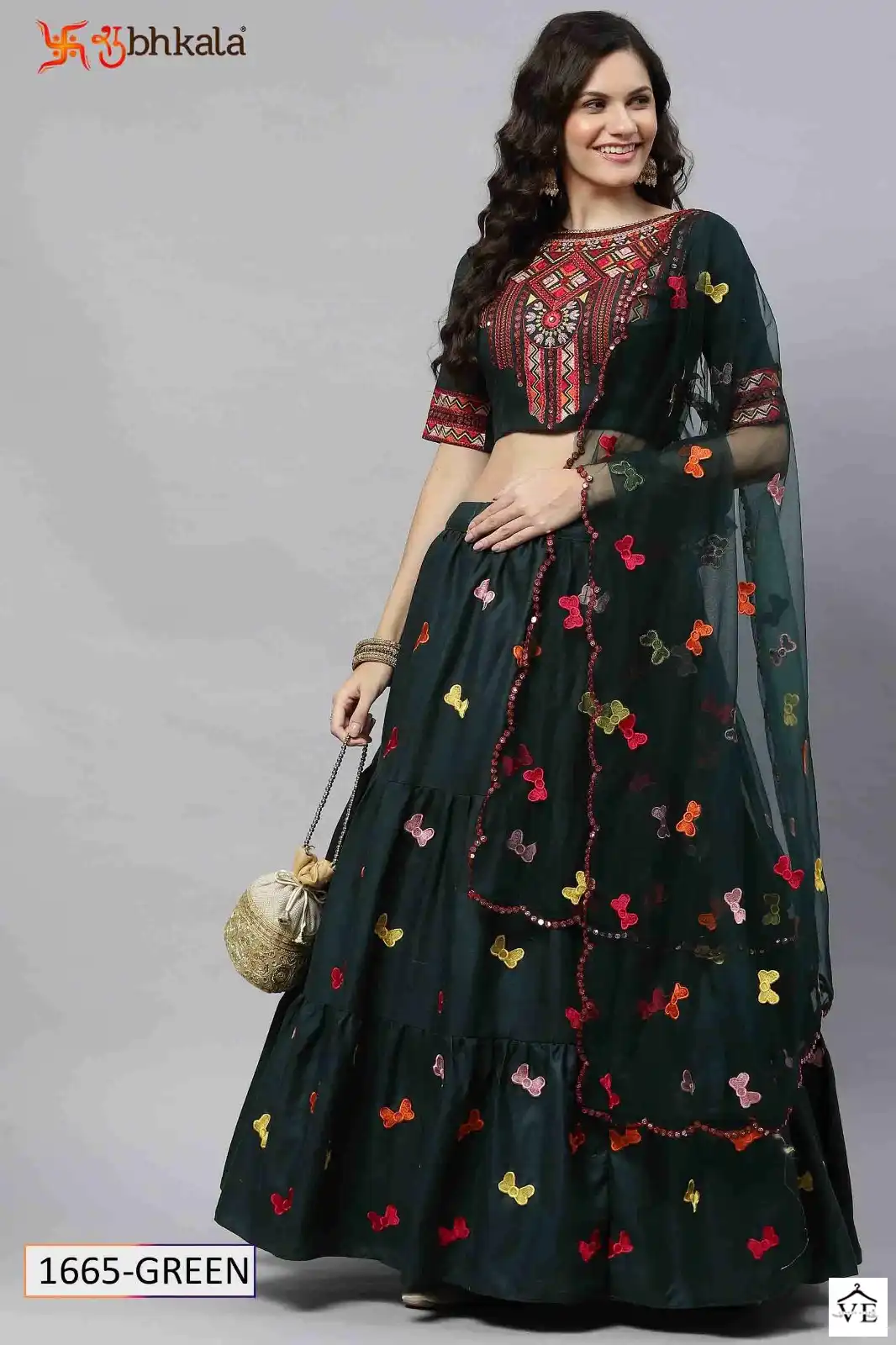 Shubhkala Fancy Georgette, Cotton Wholesale Semi Stitched Lehenga Catalog — Wholesale Lehenga, MPA wholesale from Surat - Gallery Image 12