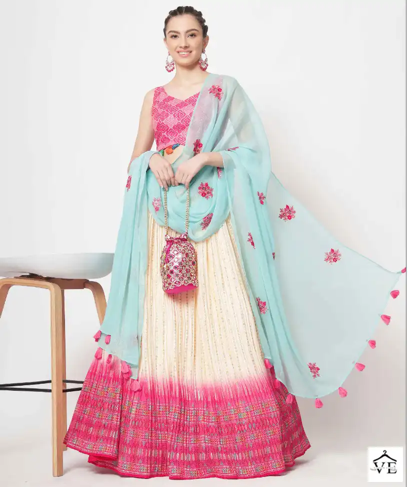 Shubhkala Vol 13 Chinon Silk Wholesale Lehenga Catalog