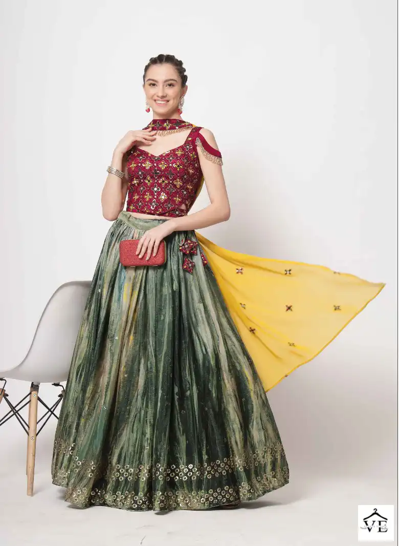 Shubhkala Vol 13 Chinon Silk Wholesale Lehenga Catalog - Image 3