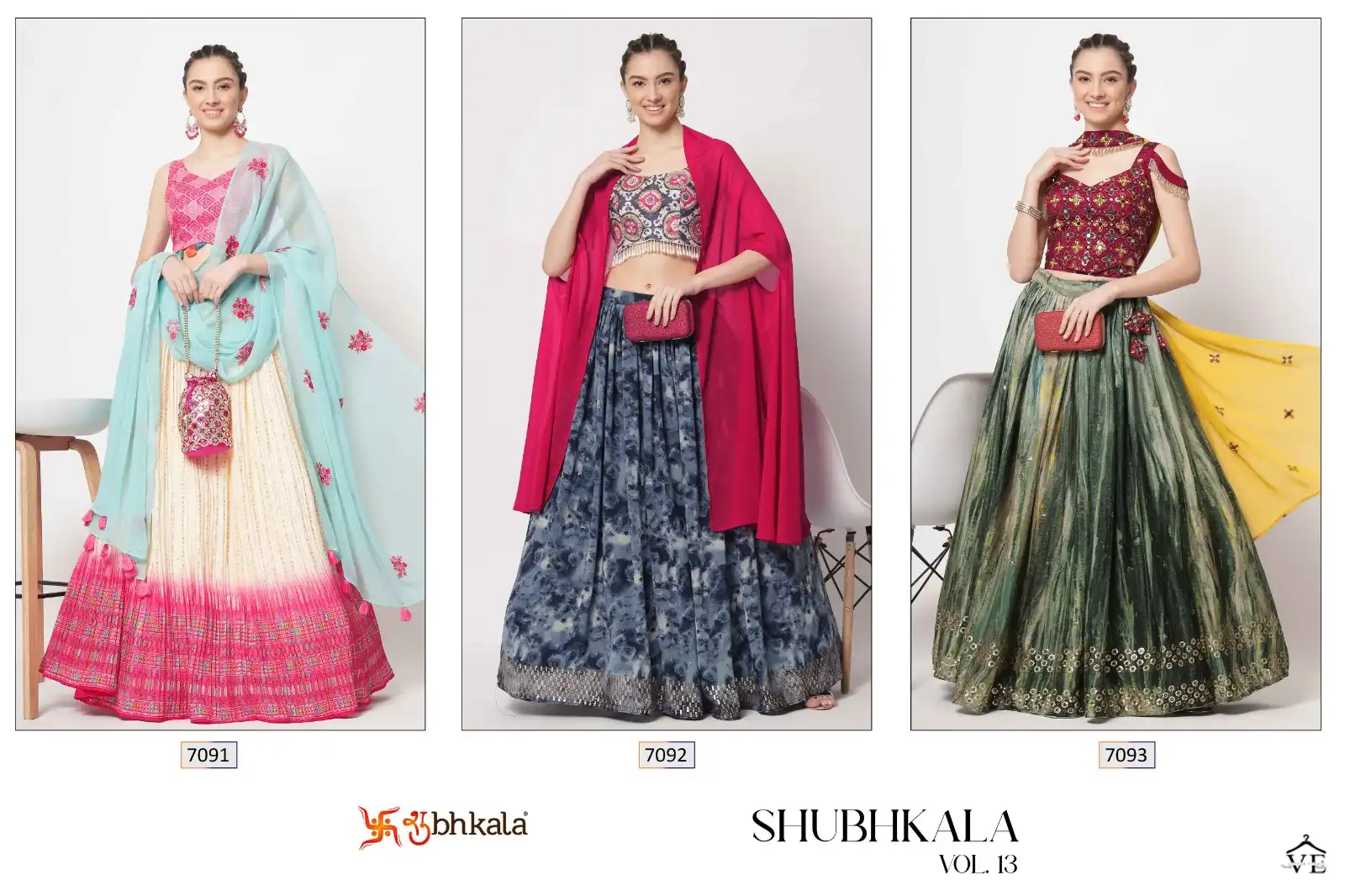 Shubhkala Vol 13 Chinon Silk Wholesale Lehenga Catalog - Image 11