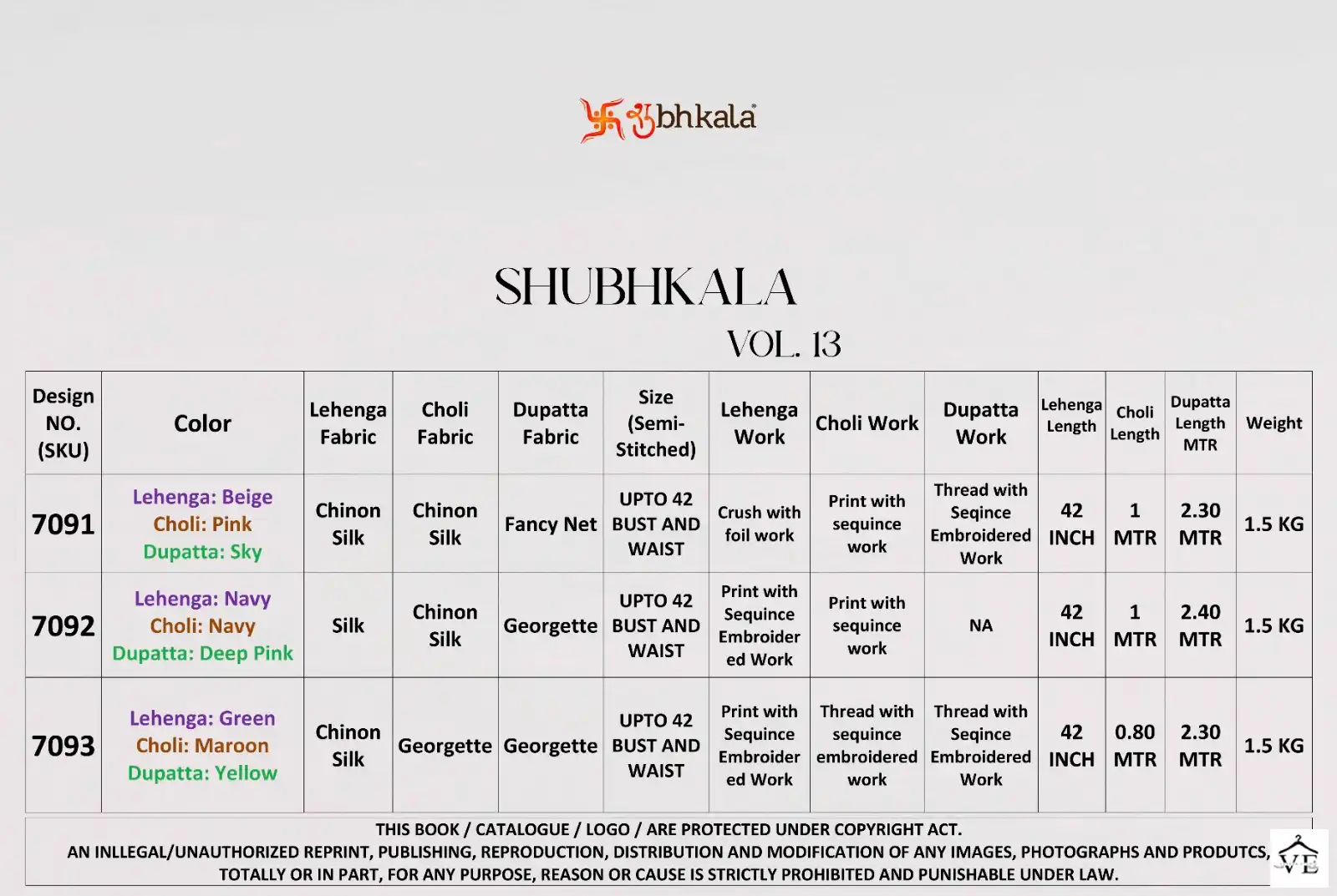 Shubhkala Vol 13 Chinon Silk Wholesale Lehenga Catalog - Image 10