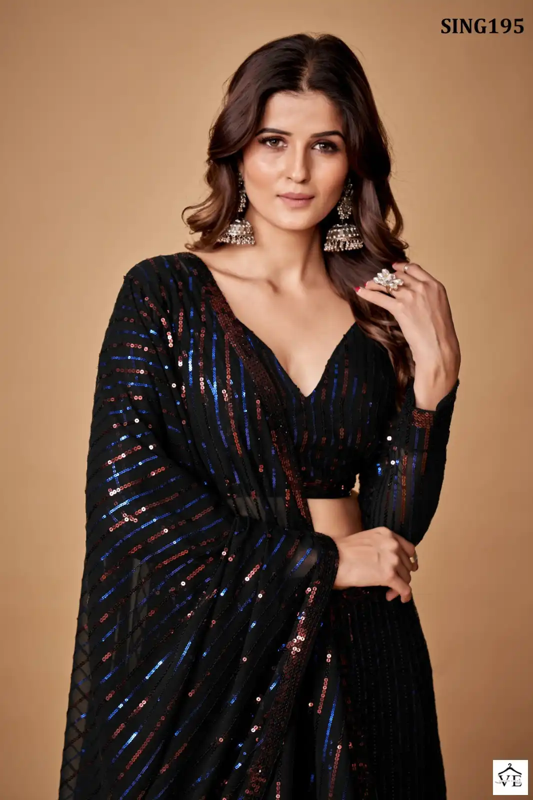 Arya Designer Sing195 Georgette Wholesale Lehenga Catalog — Wholesale Lehenga, MPA wholesale from Surat — view 8