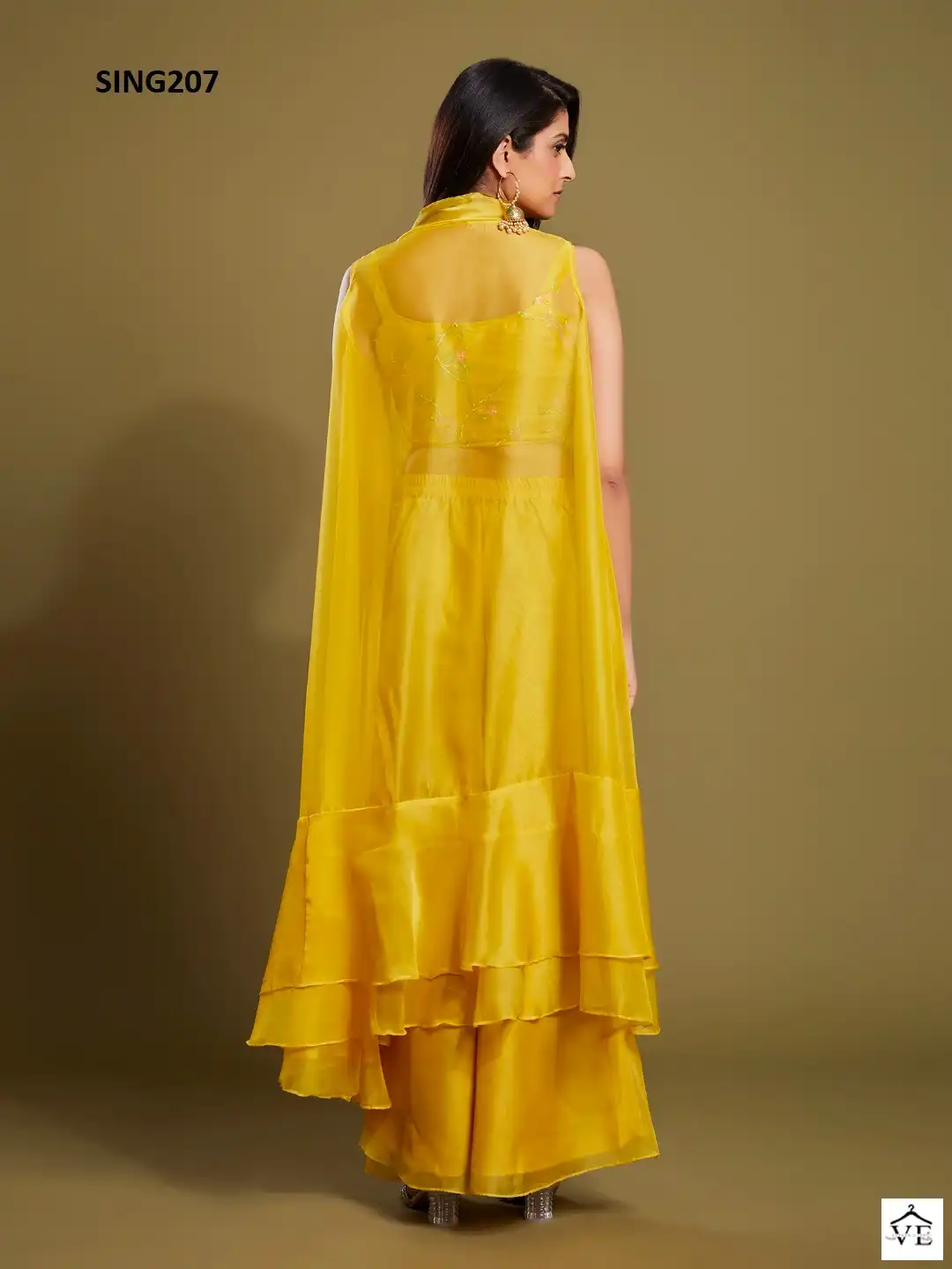 Arya Designs Sing207 Organza Wholesale Co-Ord Set — Wholesale Kurtis, MPA wholesale from Surat - Gallery Image 2