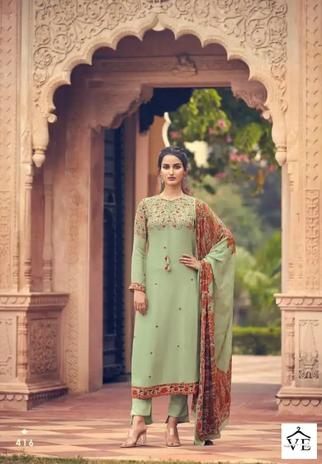 Vardan Ethnic Siyahi Cachmiri Digital Print Wholesale Designer Salwar Suit Catalog — Wholesale Salwar Suits, MPA wholesale from Surat - Gallery Image 4