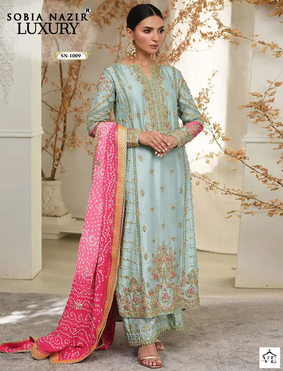 Vardan Ethnic Sn 1009 Georgette Wholesale Pakistani Salwar Suit Catalog — Wholesale Salwar Suits, MPA wholesale from Surat — view 1