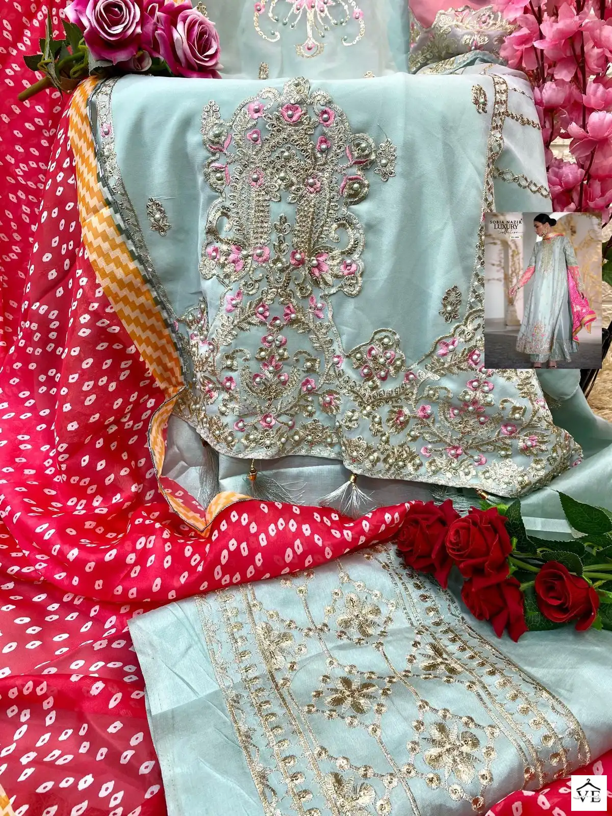 Vardan Ethnic Sn 1009 Georgette Wholesale Pakistani Salwar Suit Catalog — Wholesale Salwar Suits, MPA wholesale from Surat — view 5