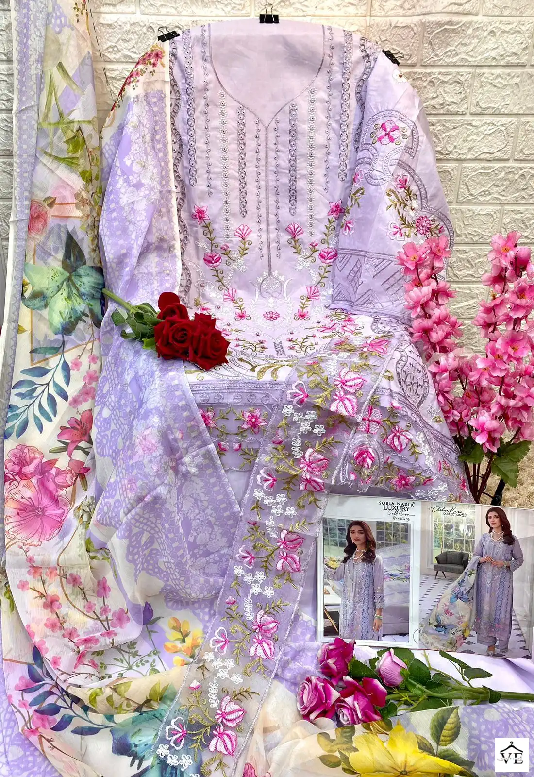 Vardan Ethnic Sn 1016 Lawn Wholesale Pakistani Salwar Suit Catalog — Wholesale Salwar Suits, MPA wholesale from Surat - Gallery Image 2