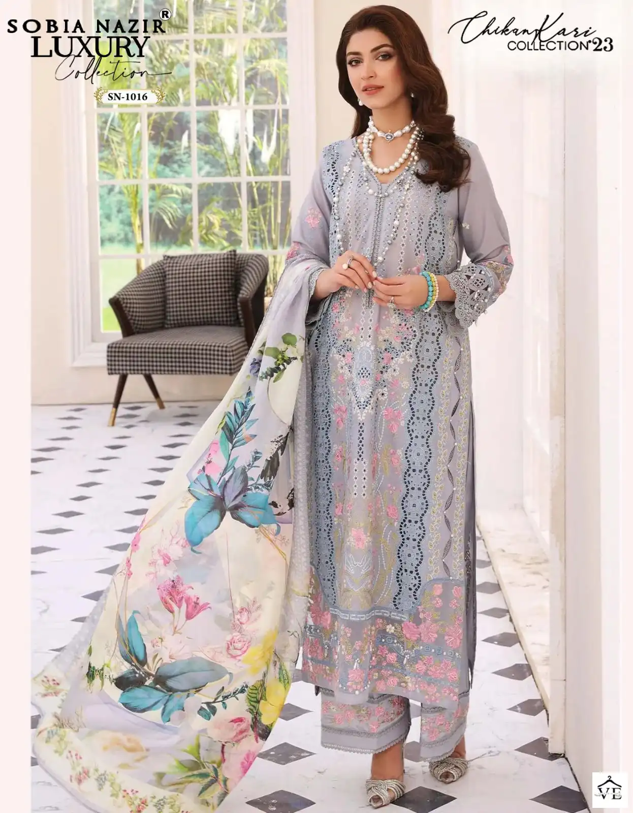 Vardan Ethnic Sn 1016 Lawn Wholesale Pakistani Salwar Suit Catalog — Wholesale Salwar Suits, MPA wholesale from Surat — view 1