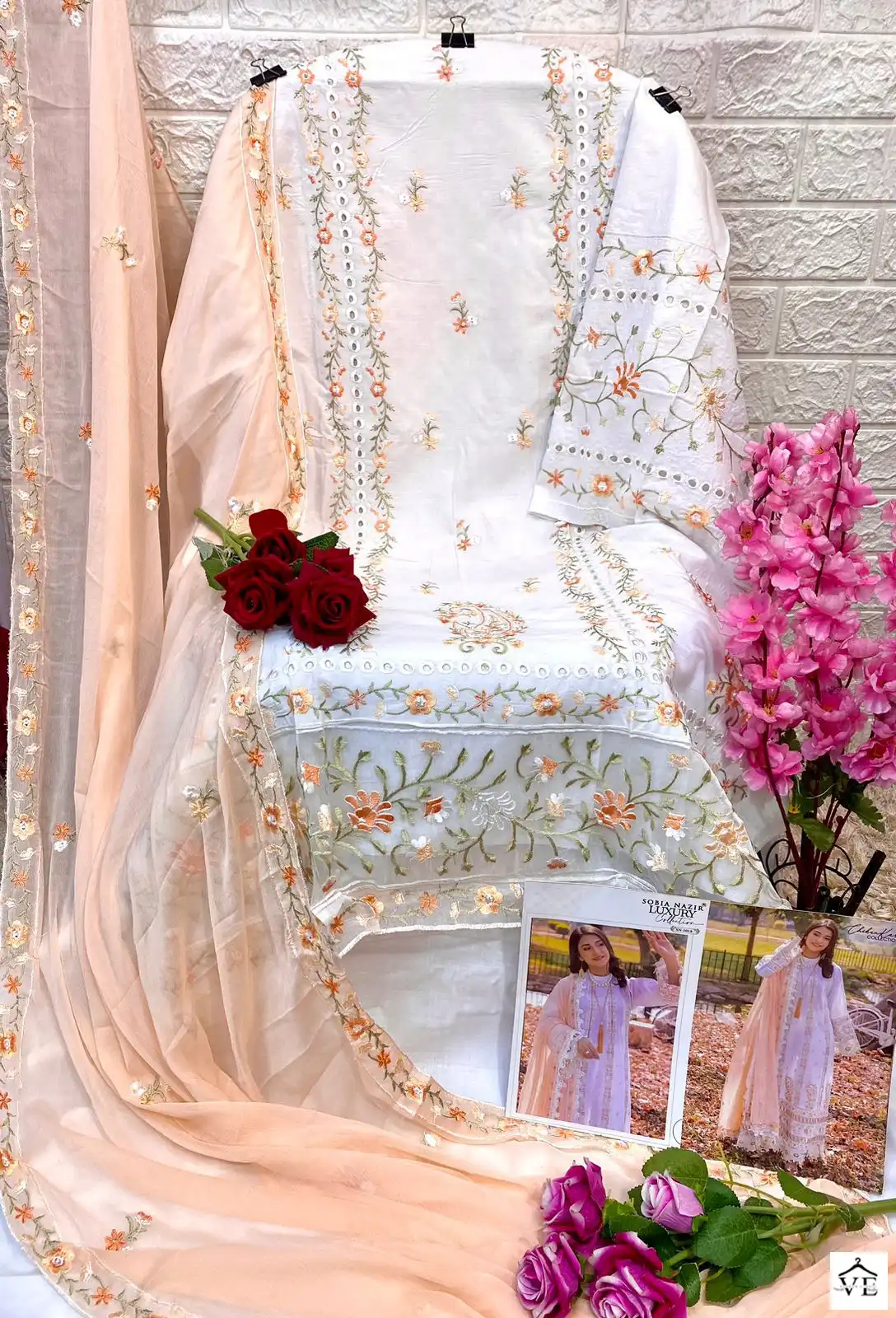 Vardan Ethnic Firdous Vol 1 Lawn Embroidered Wholesale Pakistani Salwar Suit Catalog — Wholesale Salwar Suits, MPA wholesale from Surat - Gallery Image 9