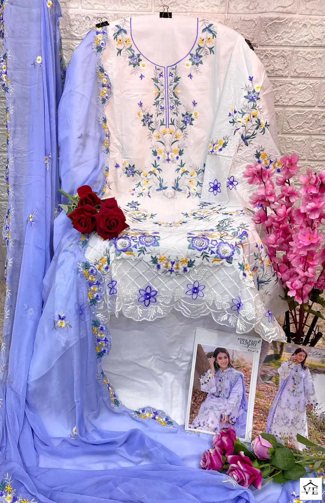 Vardan Ethnic Firdous Vol 1 Lawn Embroidered Wholesale Pakistani Salwar Suit Catalog — Wholesale Salwar Suits, MPA wholesale from Surat - Gallery Image 5