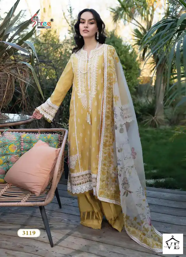 Shree Fabs Sobia Nazir Embroidered Collection Cotton Wholesale Pakistani Salwar Suit Catalog — Wholesale Salwar Suits, MPA wholesale from Surat — view 3