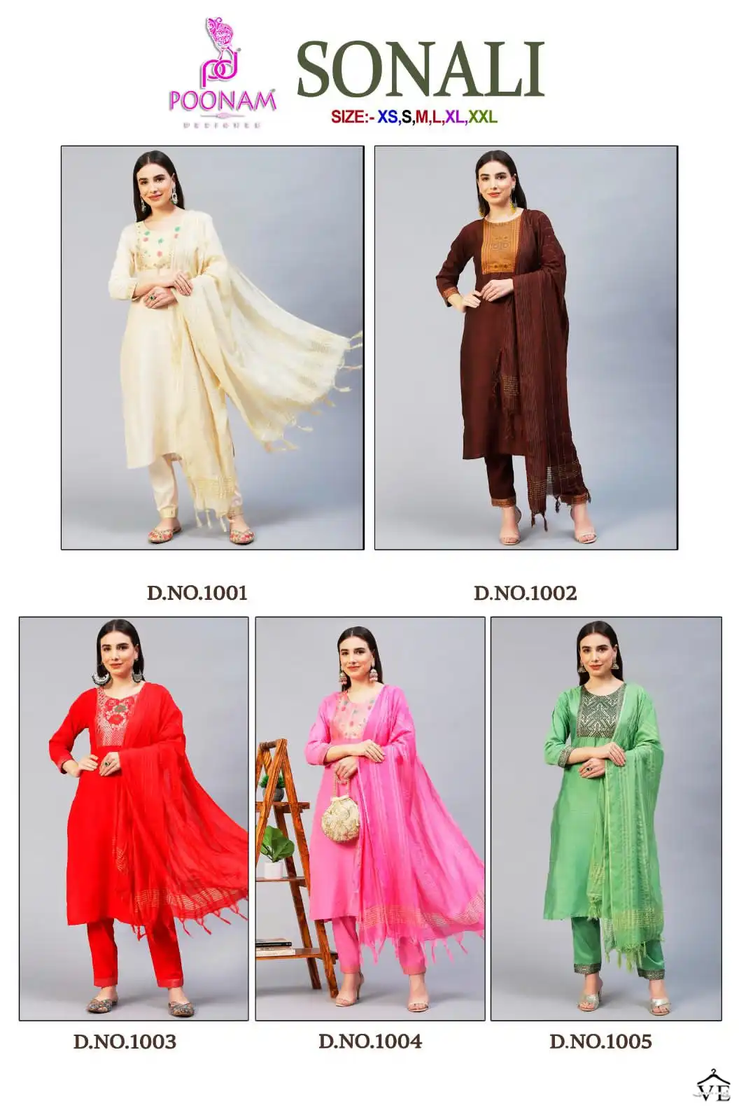 Poonam Designer Sonali Cotton Blend Wholesale Readymade Salwar Suit Catalog — Wholesale Salwar Suits, MPA wholesale from Surat — view 5