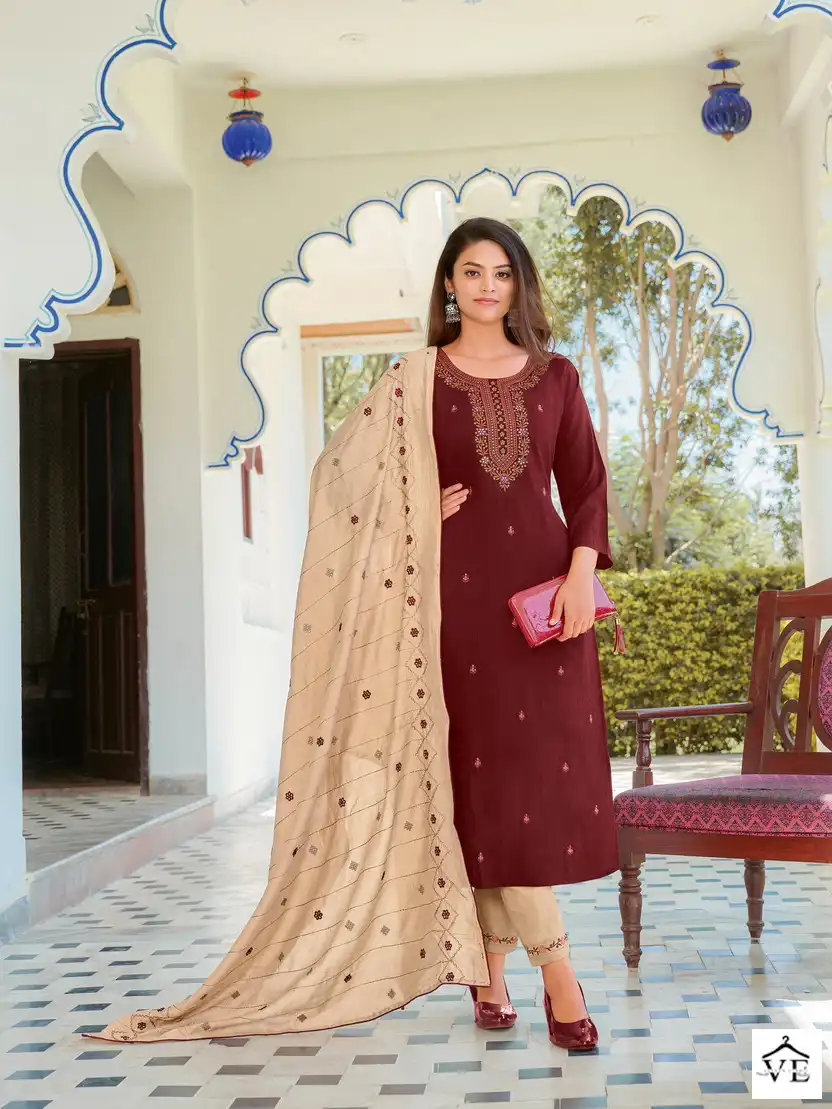 Hariyaali Srivalli Vol 5 Star Stripe Viscose Wholesale Readymade Salwar Suit Catalog — Wholesale Salwar Suits, MPA wholesale from Surat — view 6