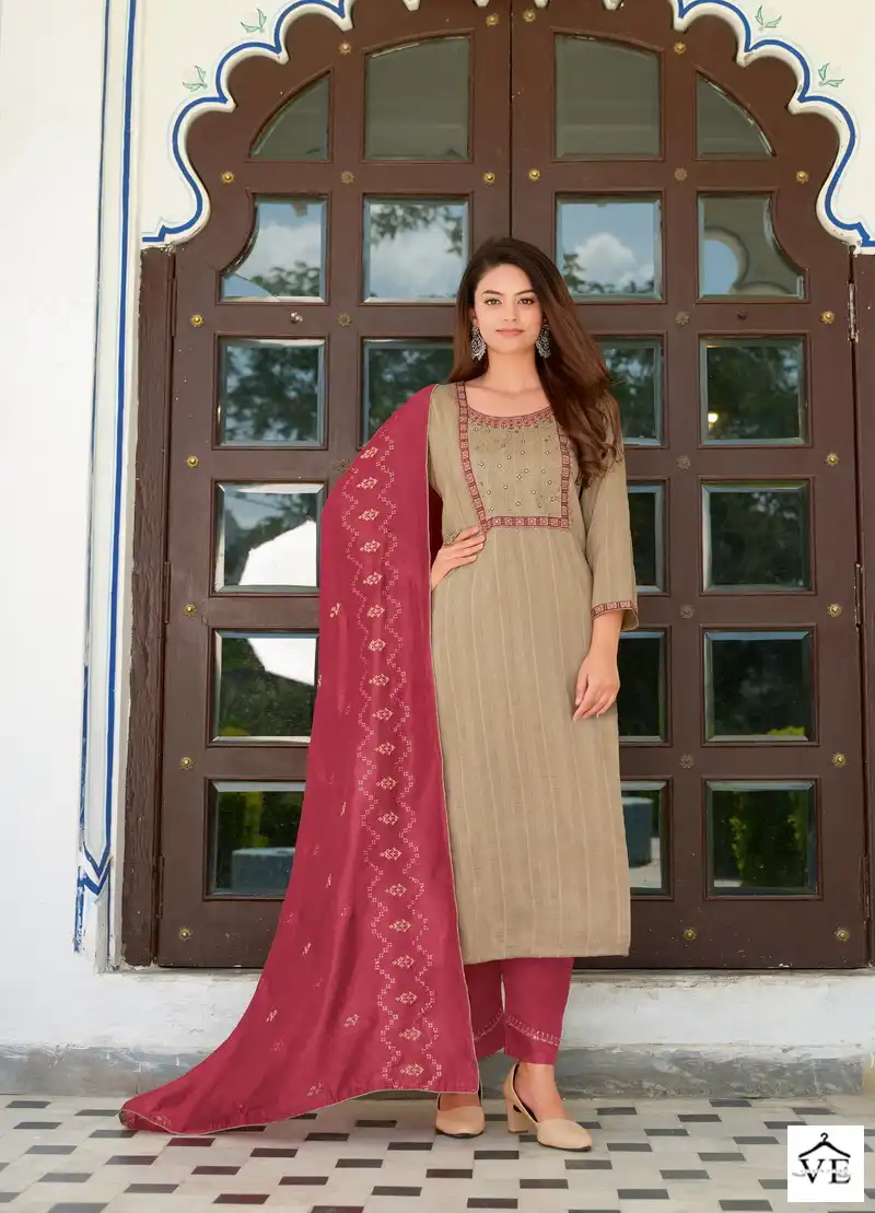 Hariyaali Srivalli Vol 5 Star Stripe Viscose Wholesale Readymade Salwar Suit Catalog — Wholesale Salwar Suits, MPA wholesale from Surat — view 8