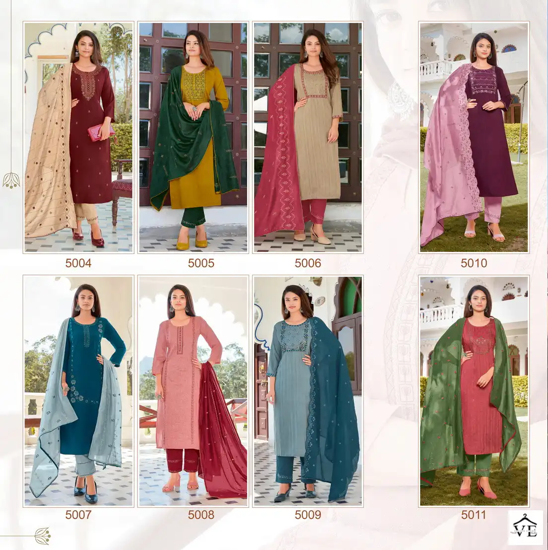 Hariyaali Srivalli Vol 5 Star Stripe Viscose Wholesale Readymade Salwar Suit Catalog — Wholesale Salwar Suits, MPA wholesale from Surat — view 9