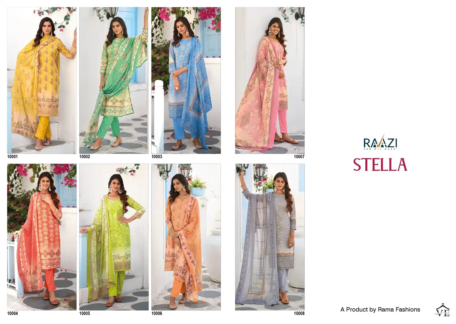 Rama Fashions Stella Soft Cambric Cotton Wholesale Designer Salwar Suit Catalog — Wholesale Salwar Suits, MPA wholesale from Surat — view 9