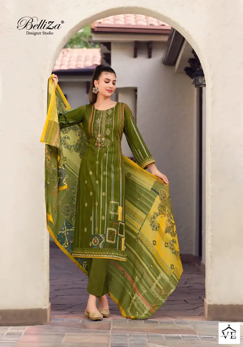 Belliza Designer Shaheena Cotton Wholesale Pakistani Salwar Suit Catalog — Wholesale Salwar Suits, Belliza Designer wholesale from Surat - Gallery Image 3