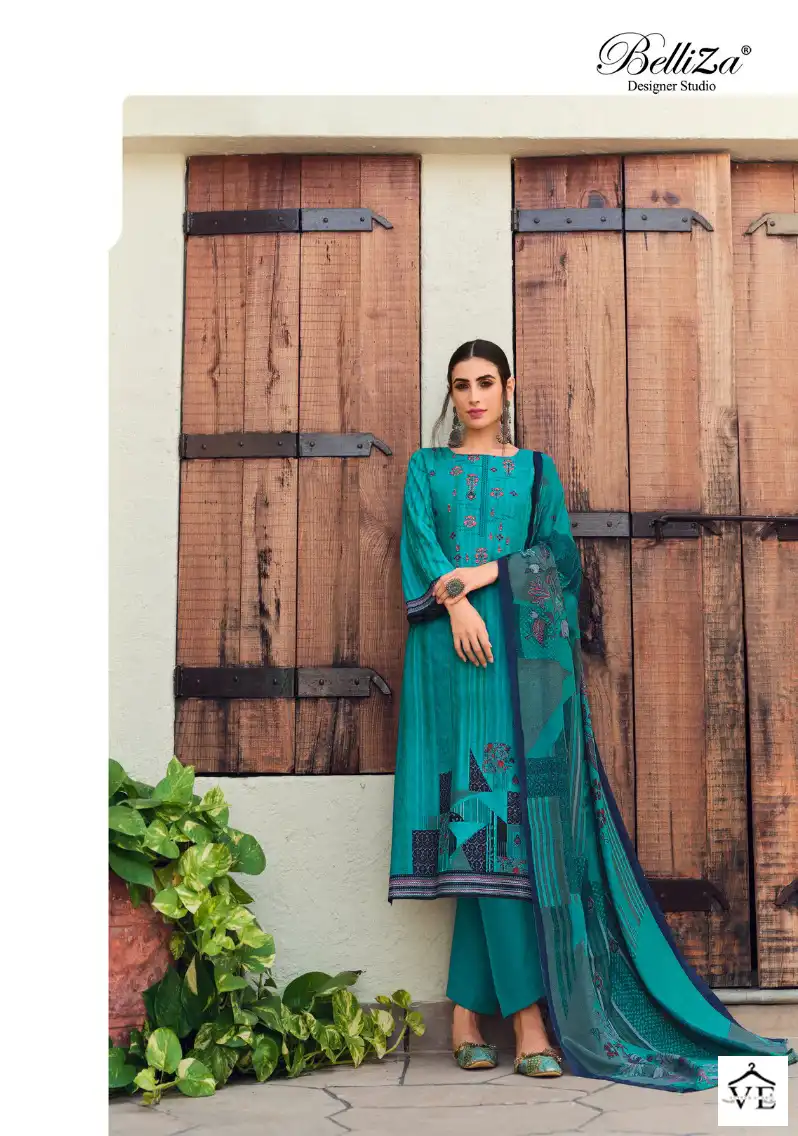 Belliza Designer Shaheena Cotton Wholesale Pakistani Salwar Suit Catalog — Wholesale Salwar Suits, Belliza Designer wholesale from Surat - Gallery Image 7