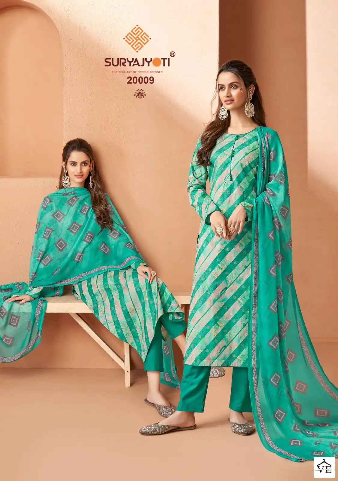 Suryajyoti Suhana Vol 20 Cotton Wholesale Salwar Suit Catalog — Wholesale Salwar Suits, MPA wholesale from Surat - Gallery Image 10