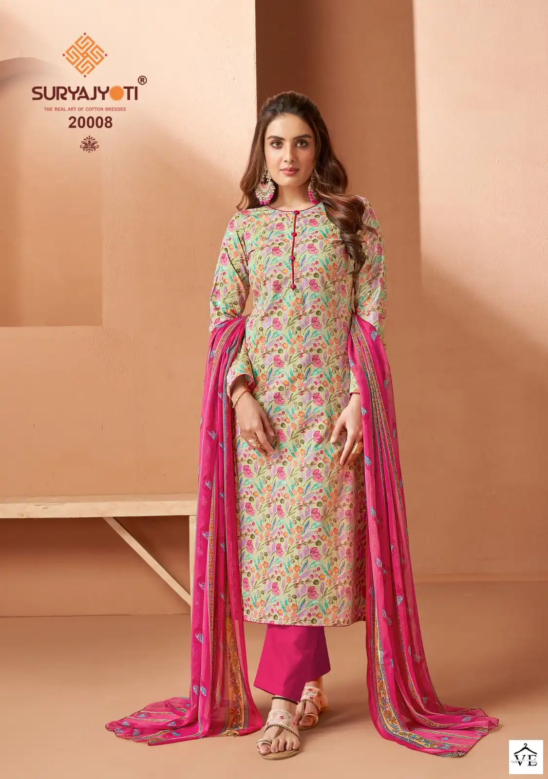 Suryajyoti Suhana Vol 20 Cotton Wholesale Salwar Suit Catalog — Wholesale Salwar Suits, MPA wholesale from Surat - Gallery Image 7