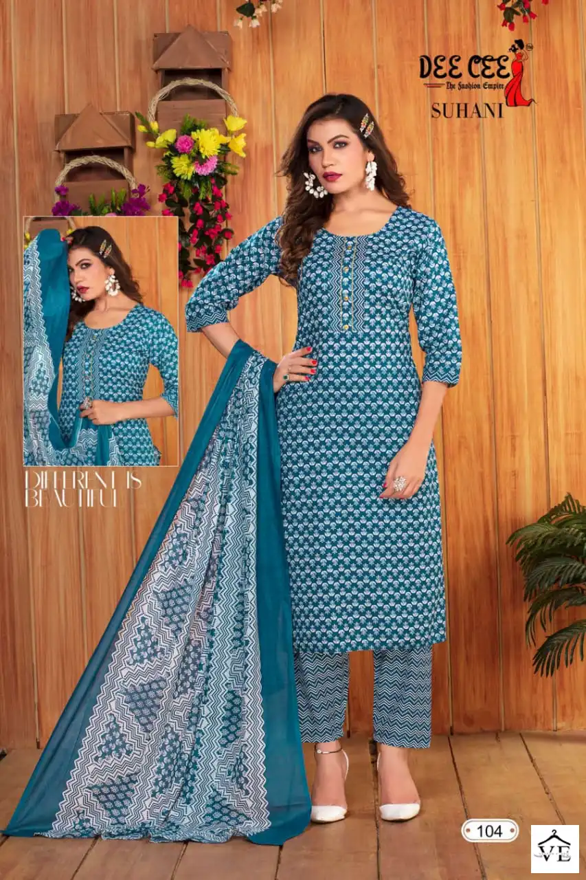 Vardan Ethnic Suhani Heavy Cotton Wholesale Salwar Suit Catalog — Wholesale Salwar Suits, MPA wholesale from Surat - Gallery Image 5