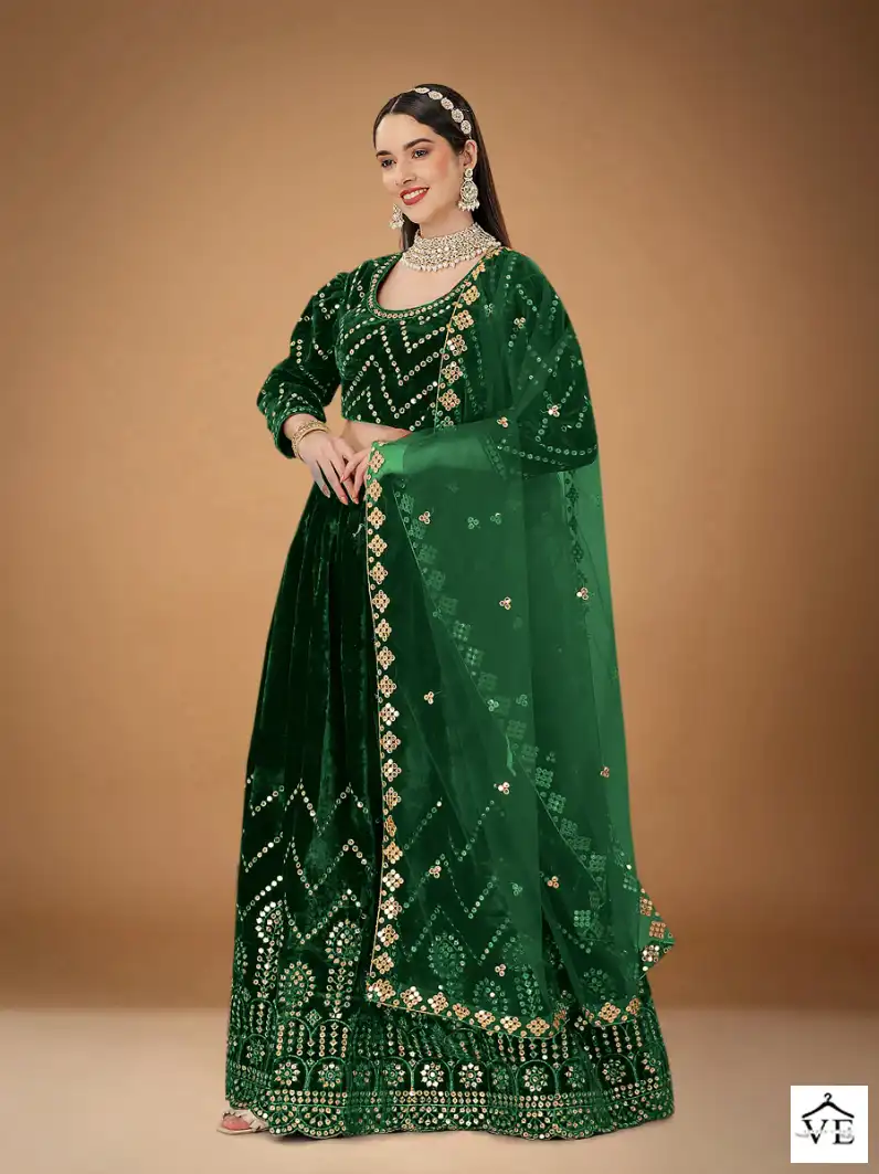Vardan Ethnic Sumayaa Faux Georgette Wholesale Lehenga Catalog — Wholesale Lehenga, MPA wholesale from Surat — view 3
