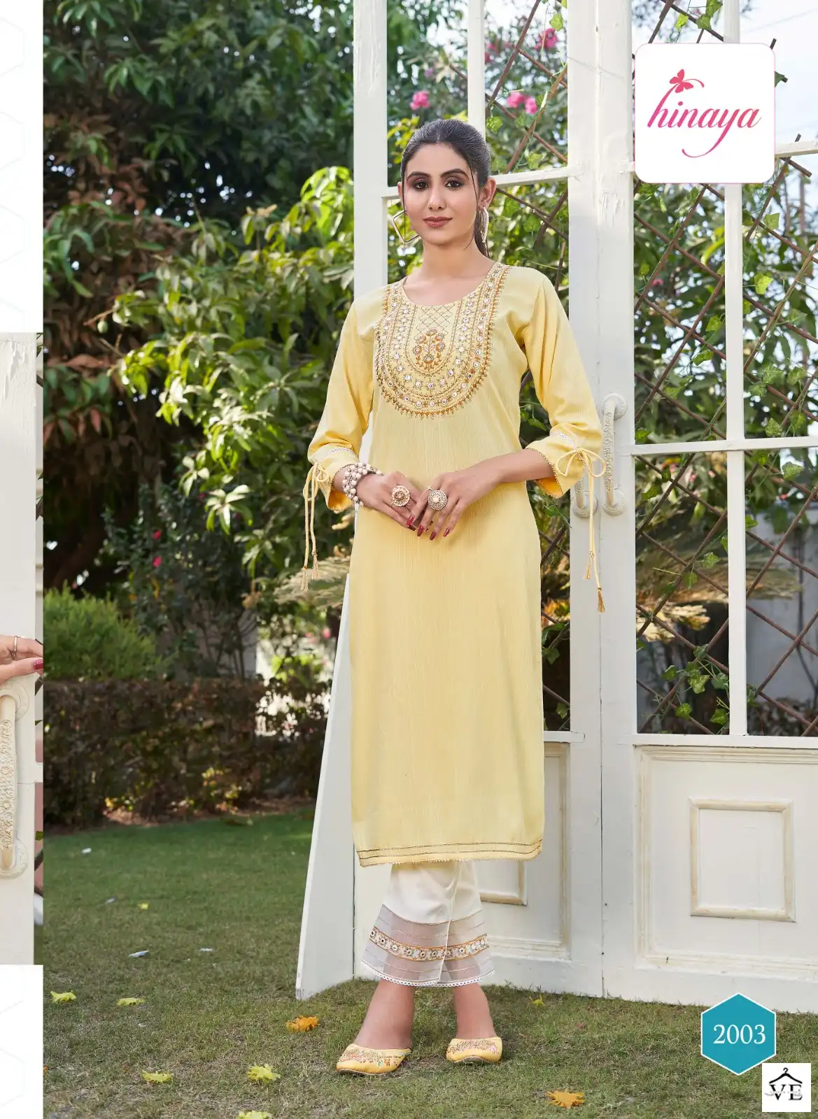 Hinaya Summer Girl Vol 2 Rayon Dobby Wholesale Kurti With Pant Catalog — Wholesale Kurtis, MPA wholesale from Surat — view 3