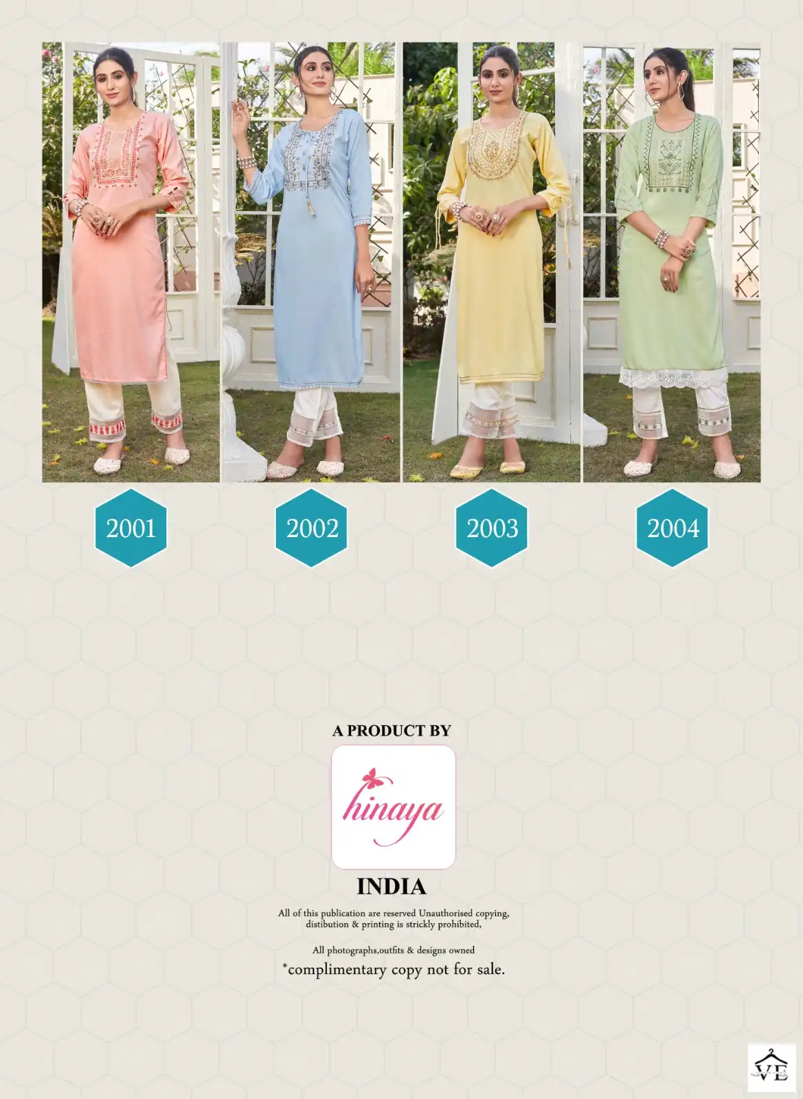 Hinaya Summer Girl Vol 2 Rayon Dobby Wholesale Kurti With Pant Catalog — Wholesale Kurtis, MPA wholesale from Surat — view 5