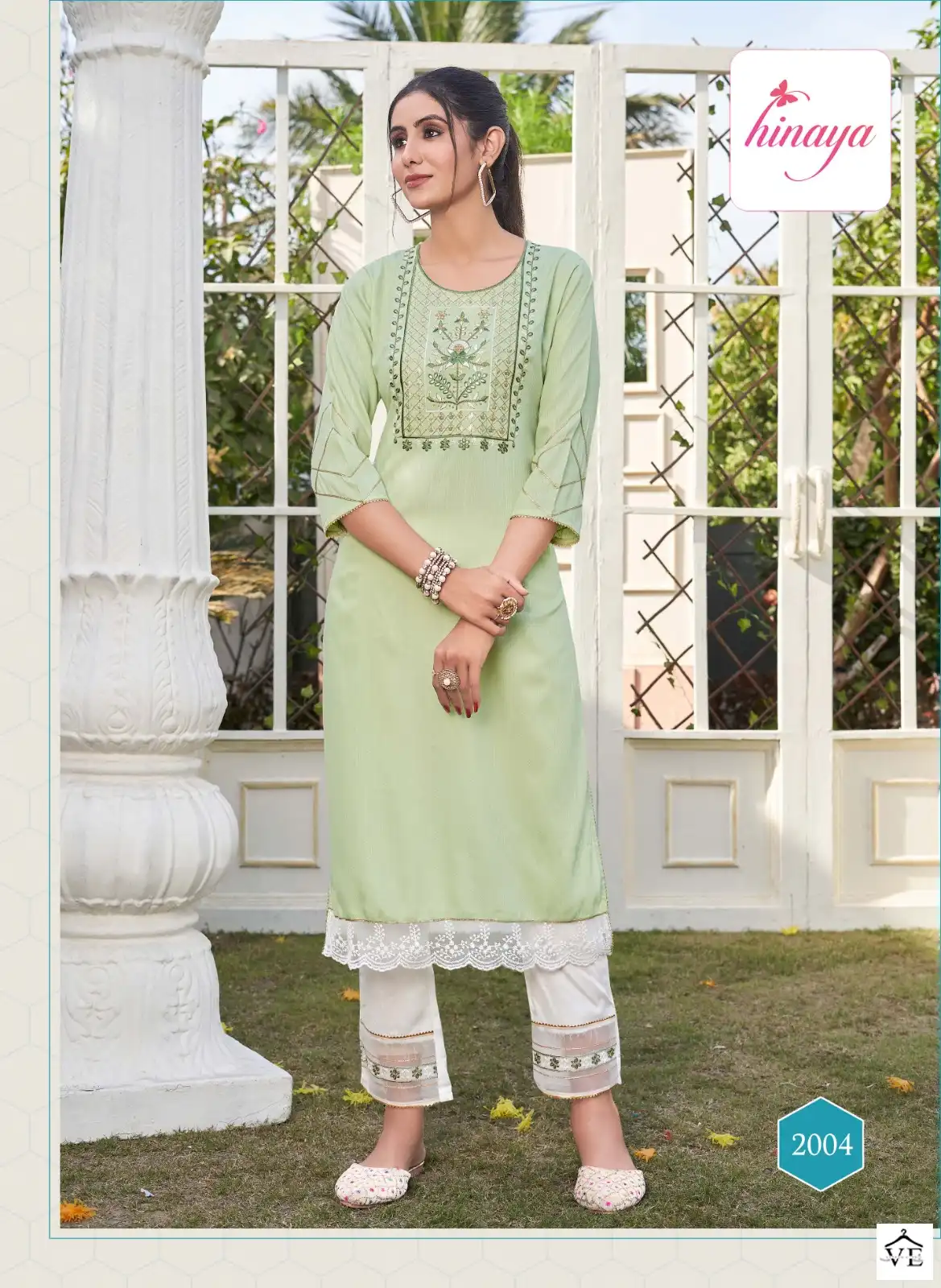 Hinaya Summer Girl Vol 2 Rayon Dobby Wholesale Kurti With Pant Catalog — Wholesale Kurtis, MPA wholesale from Surat — view 4