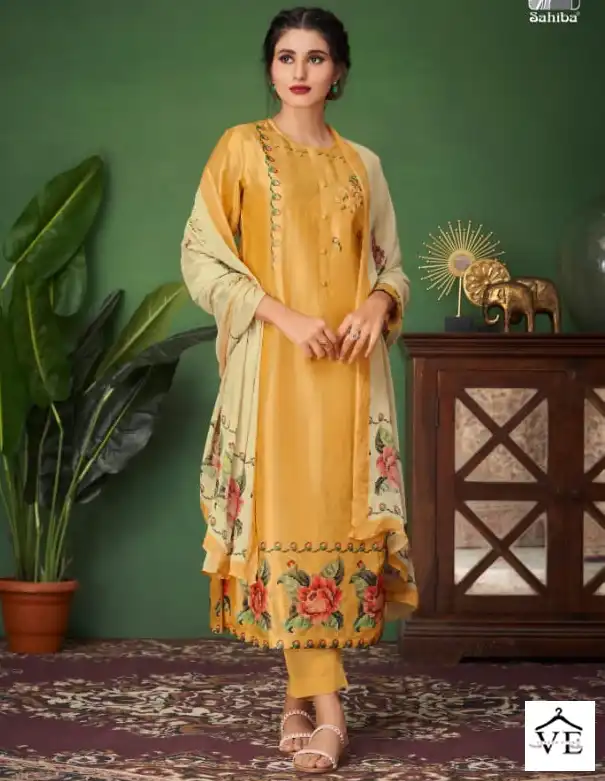 Sahiba Surkh Lawn Cotton Wholesale Designer Fancy Salwar Suit Catalog — Wholesale Salwar Suits, MPA wholesale from Surat — view 1