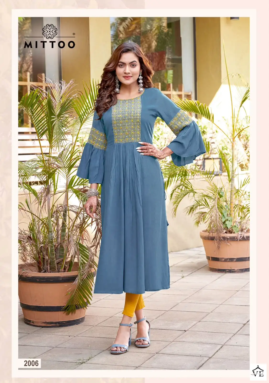 Mittoo Swagat Rincle Rayon Wholesale Kurtis Catalog — Wholesale Kurtis, MPA wholesale from Surat - Gallery Image 6