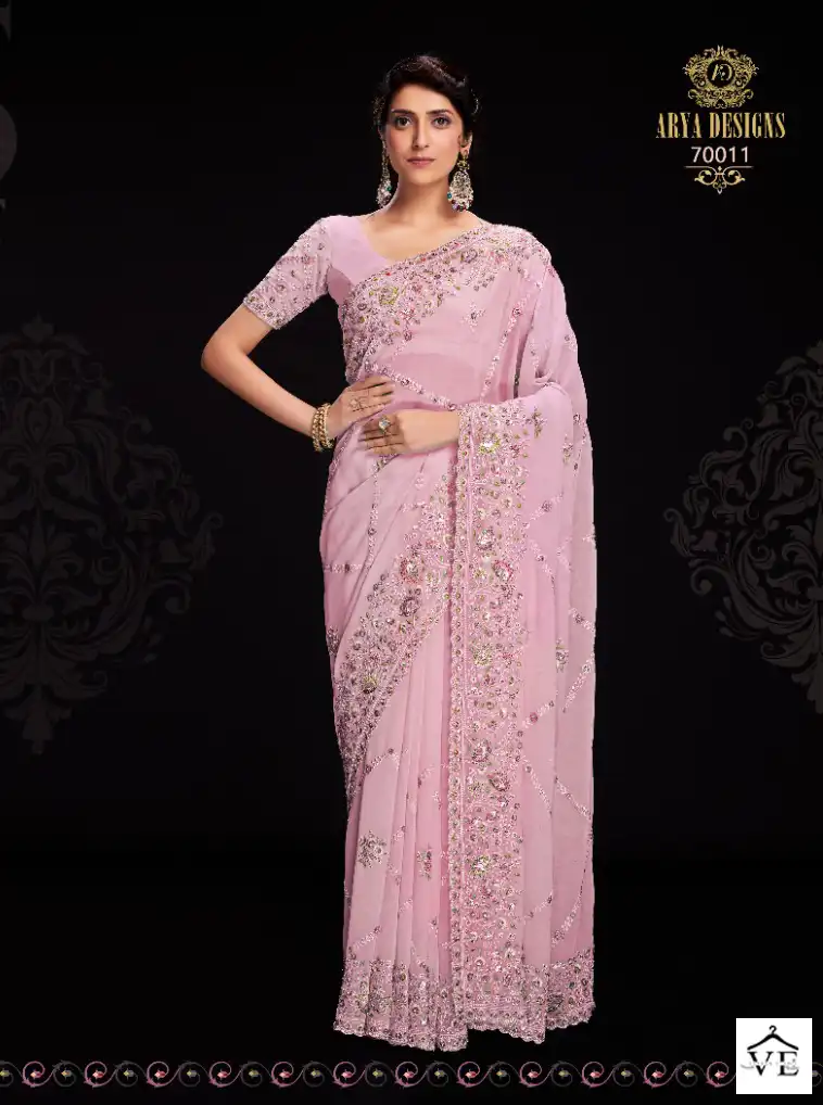 Arya Designs Swarna Vol 6 Georgette Wholesale Sarees Catalog — Wholesale Sarees, MPA wholesale from Surat - Gallery Image 10