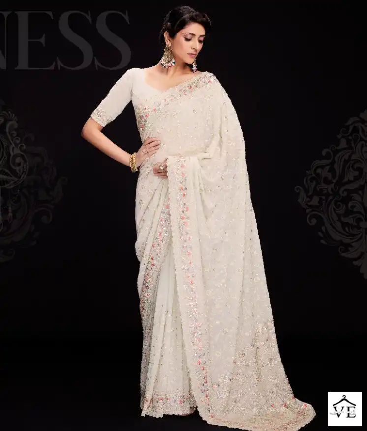 Arya Designs Swarna Vol 6 Georgette Wholesale Sarees Catalog — Wholesale Sarees, MPA wholesale from Surat — view 1