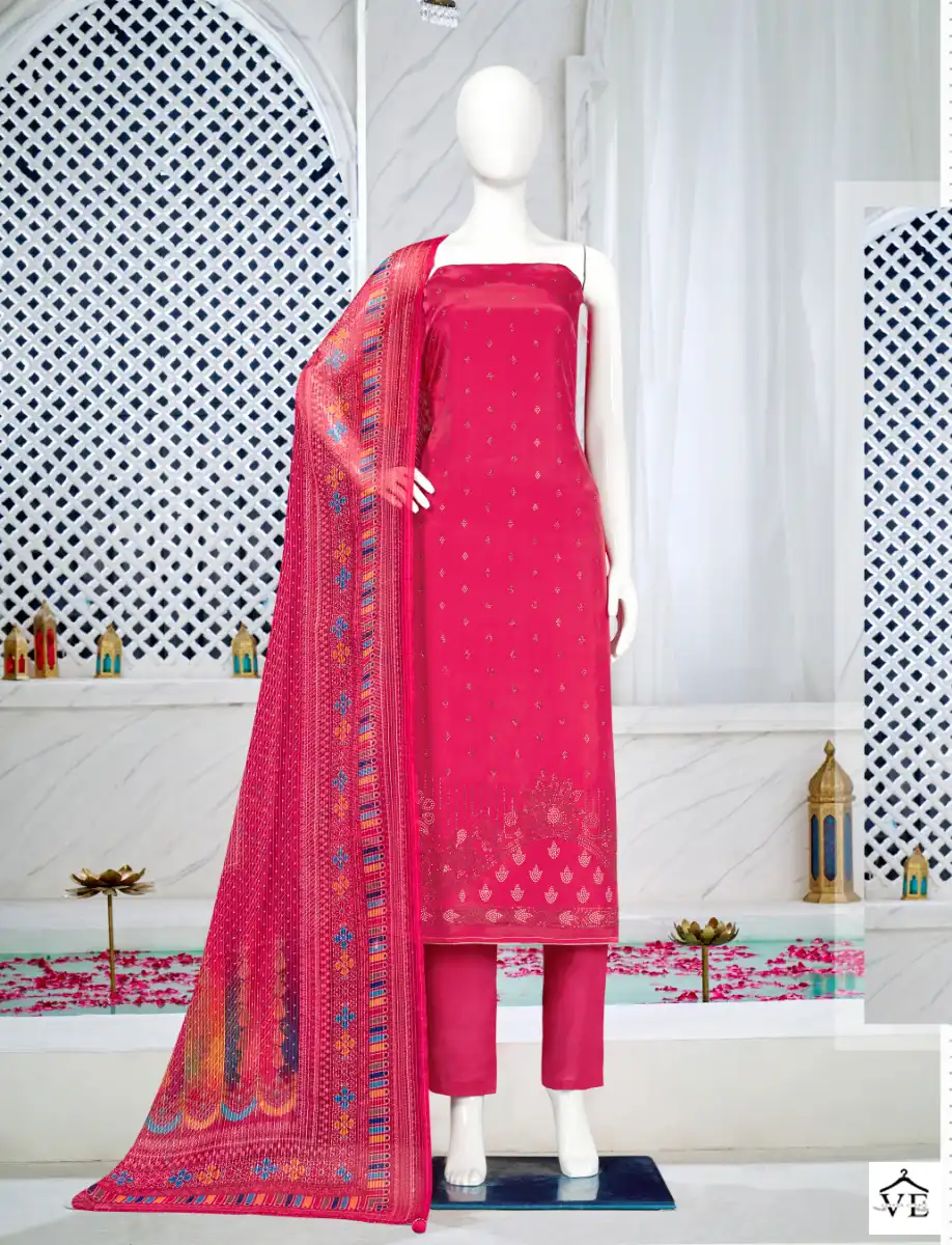 Bipson Swarovski 2155 Pure French Creape Wholesale Salwar Suit Catalog — Wholesale Salwar Suits, MPA wholesale from Surat - Gallery Image 2