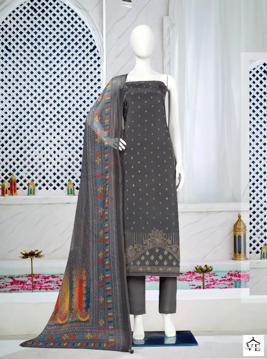 Bipson Swarovski 2155 Pure French Creape Wholesale Salwar Suit Catalog — Wholesale Salwar Suits, MPA wholesale from Surat - Gallery Image 4