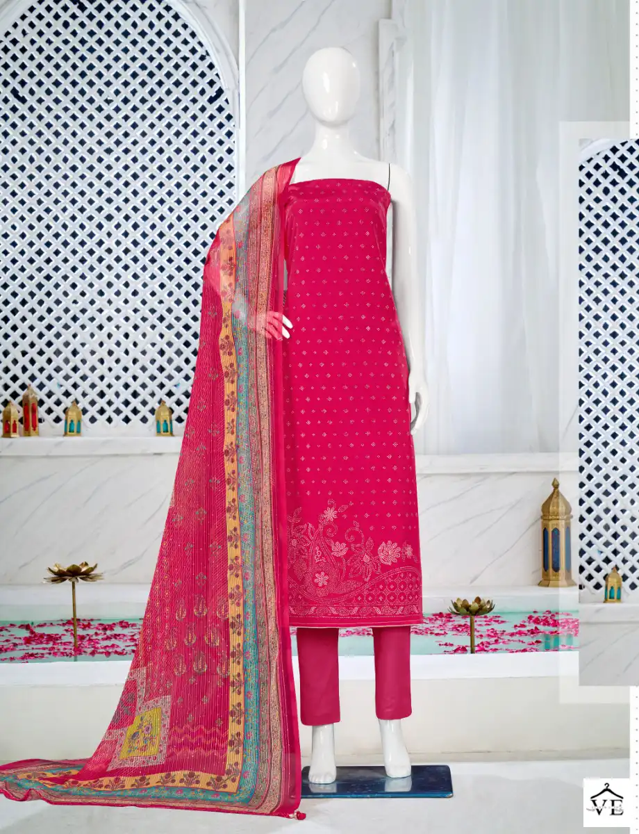 Bipson Swarovski 2158 Pure French Creape Wholesale Salwar Suit Catalog — Wholesale Salwar Suits, MPA wholesale from Surat — view 4