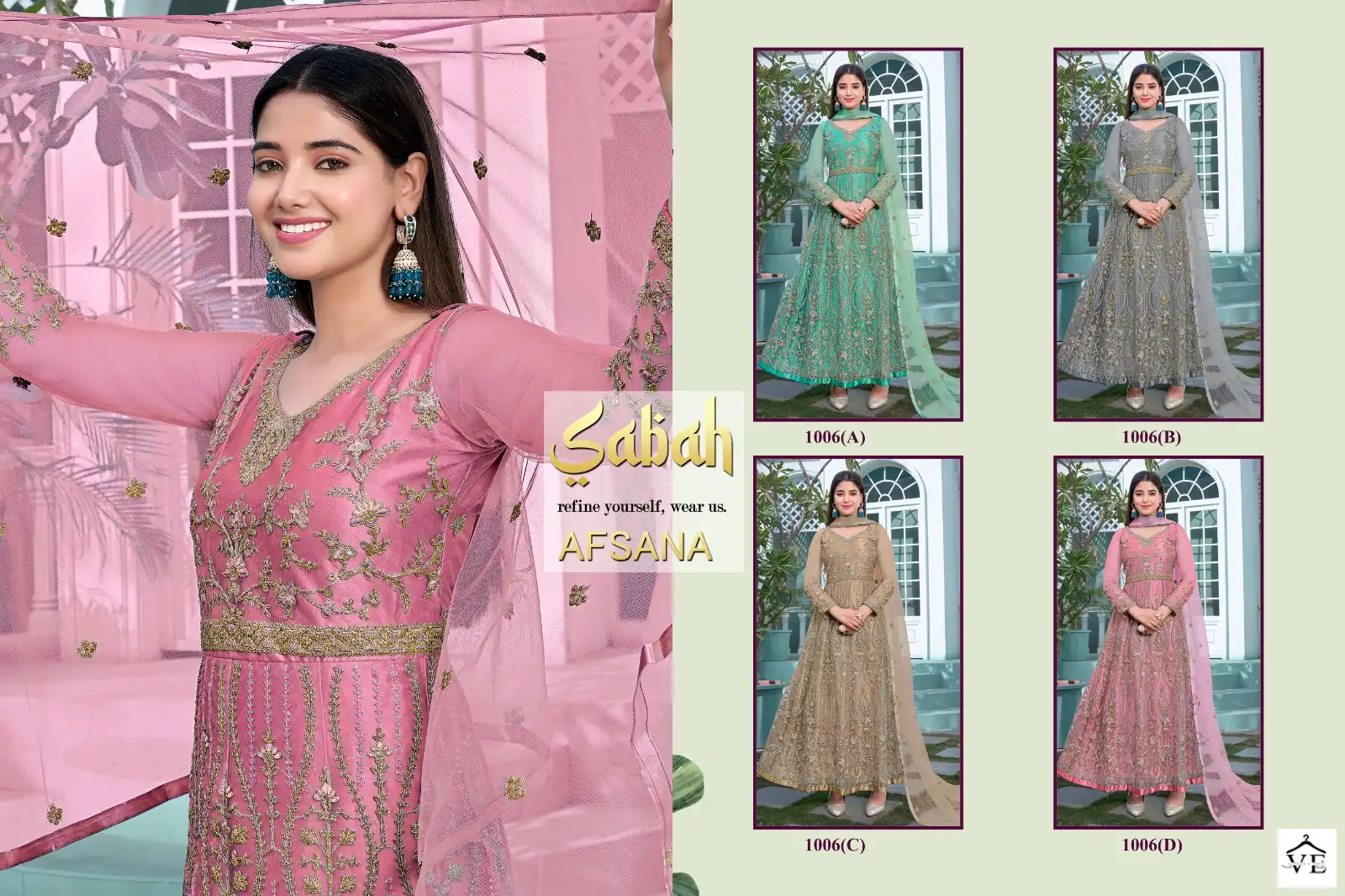 Vardan Ethnic Sabah Afsana Vol 2 Heavy Butterfly Net Wholesale Designer Salwar Suit Catalog — Wholesale Salwar Suits, MPA wholesale from Surat — view 5