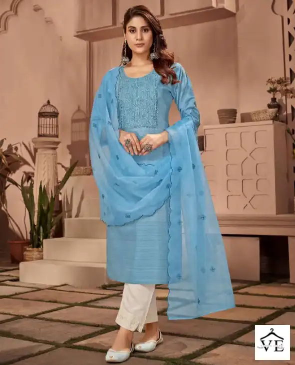 Vardan Ethnic Sadhana Fancy Wholesale Readymade Salwar Suit Catalog — Wholesale Salwar Suits, MPA wholesale from Surat — view 1