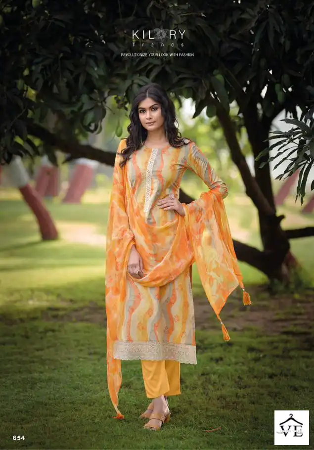 Kilory Trends Sharon Pure Lawn Cotton Wholesale Designer Salwar Suit Catalog — Wholesale Salwar Suits, MPA wholesale from Surat — view 4