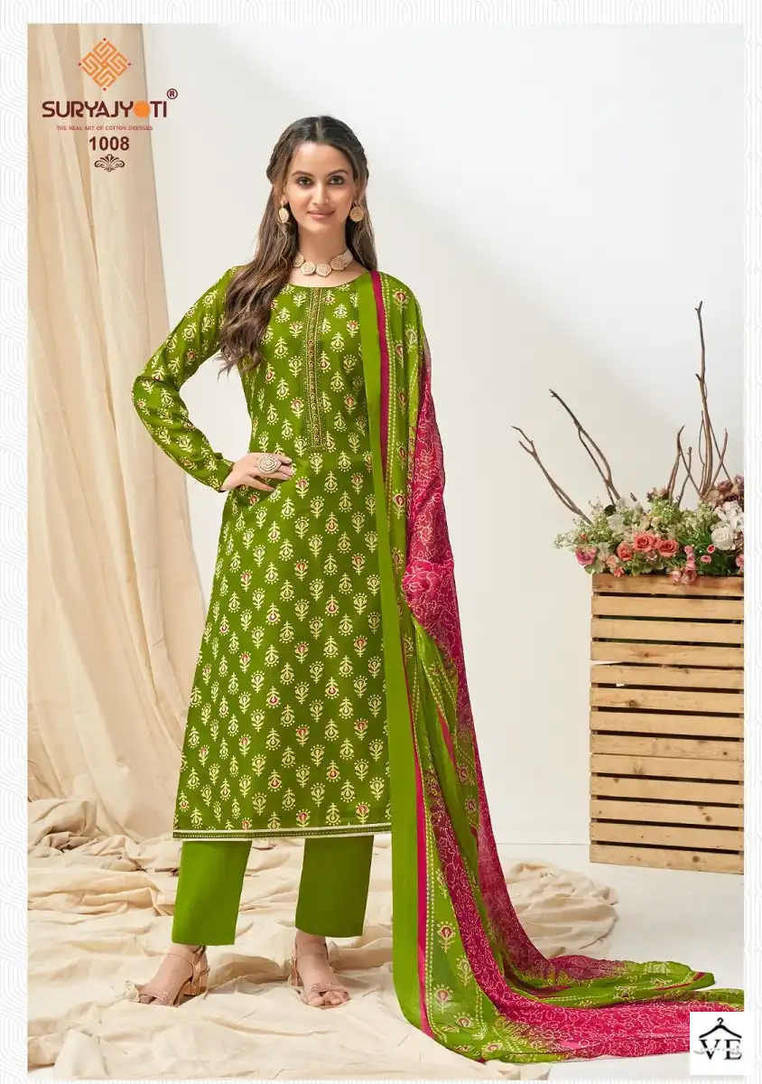 Suryajyoti Nykaa Vol 1 Cotton Wholesale Salwar Suit Catalog — Wholesale Salwar Suits, MPA wholesale from Surat - Gallery Image 6
